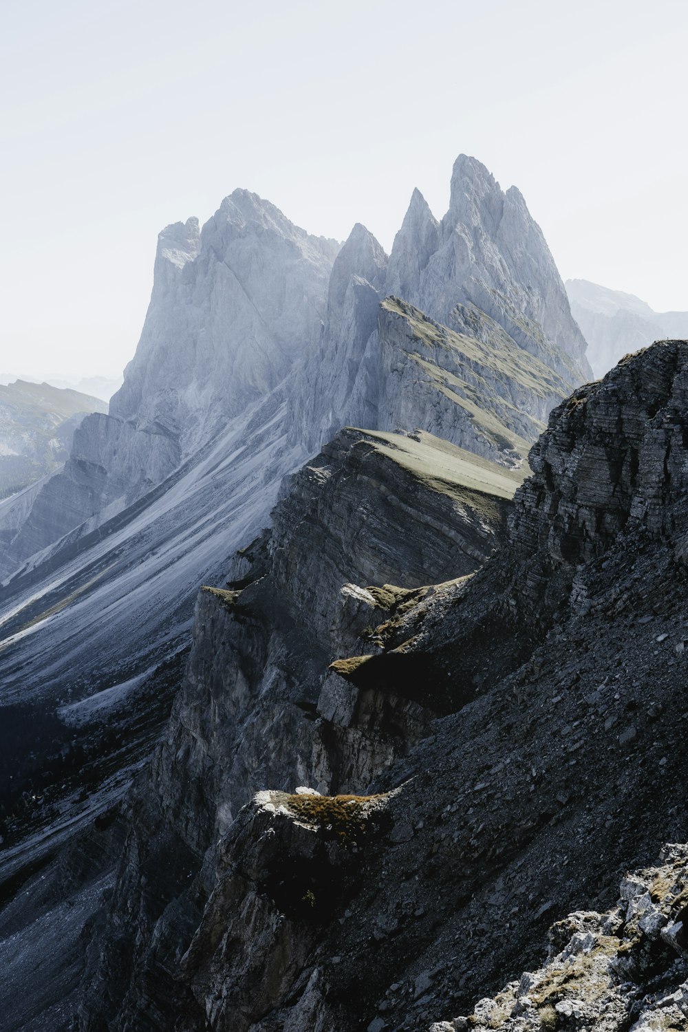 a person standing on top of a mountain