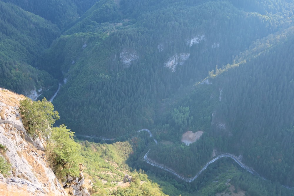 a view of a valley from a high point of view