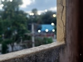 Before and after photos showing renovated interior window sills with fresh, clean finishes.