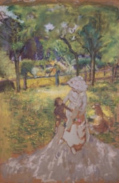 A serene rural landscape at Finca Lady Marso with bees buzzing and dogs playing.