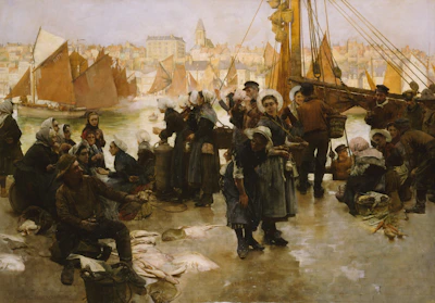 Local fishermen unloading their catch at the bustling Guadeloupe harbor.