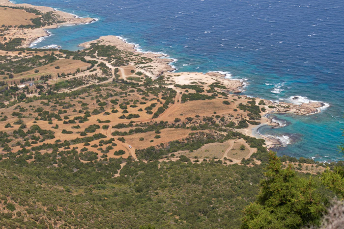 Aerial view of Cyprus coastline