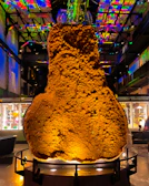 Futuristic interpretation of a mineral vein glowing beneath the earth’s surface.