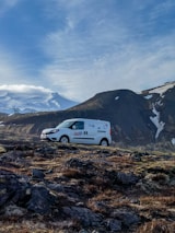 A sprinter van loaded and ready to hit the road with company branding visible.