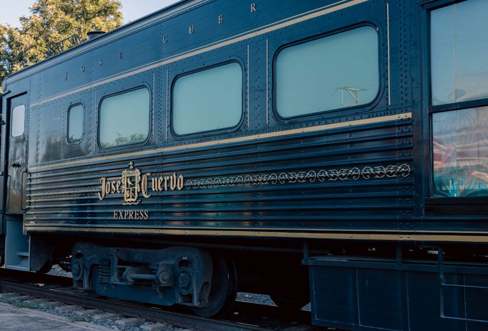 a train car that is sitting on the tracks