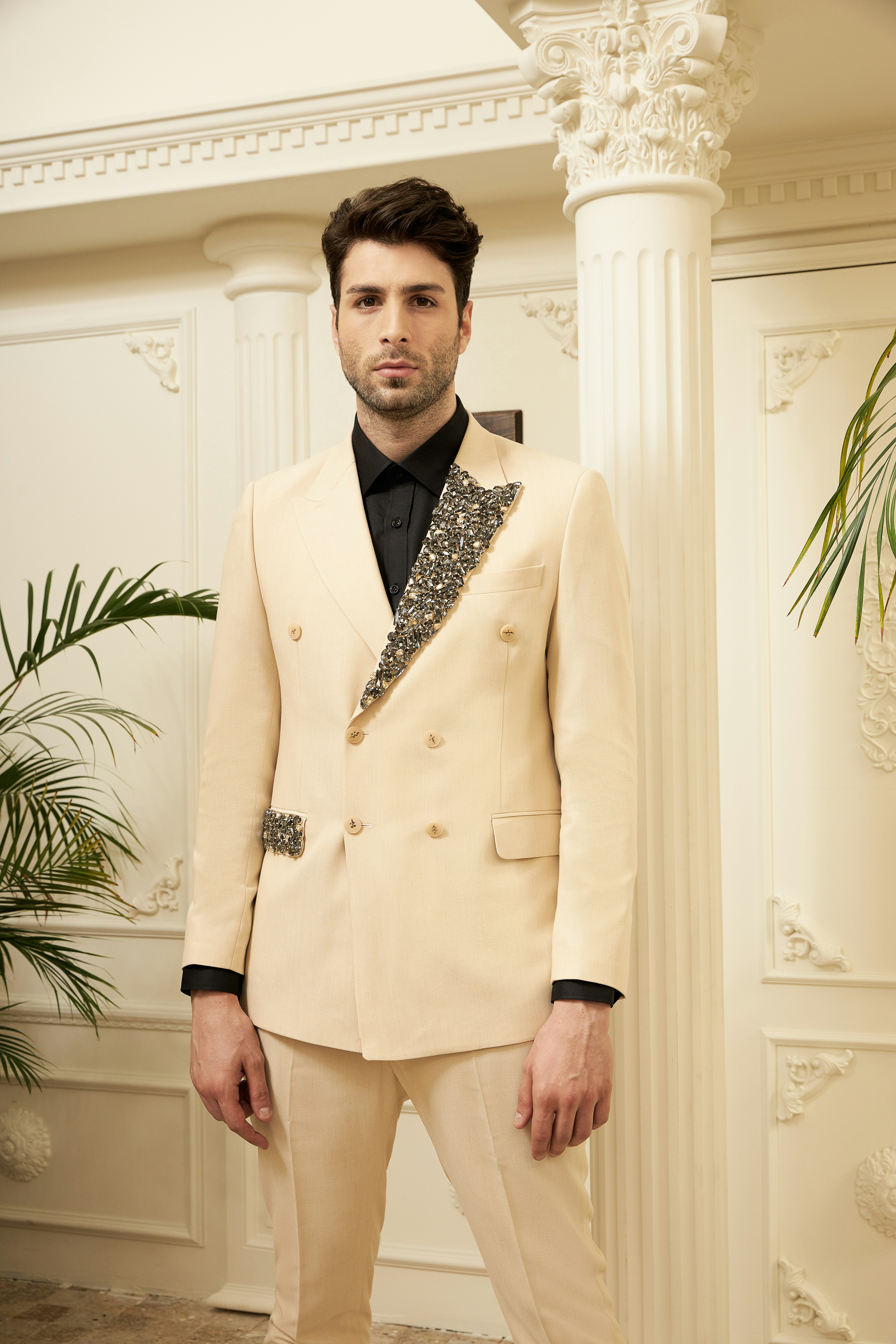 Stylish Palazzo salwar suit with modern top design