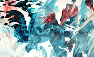 An artistic interpretation of The Tower card with vibrant colors and dynamic brush strokes.