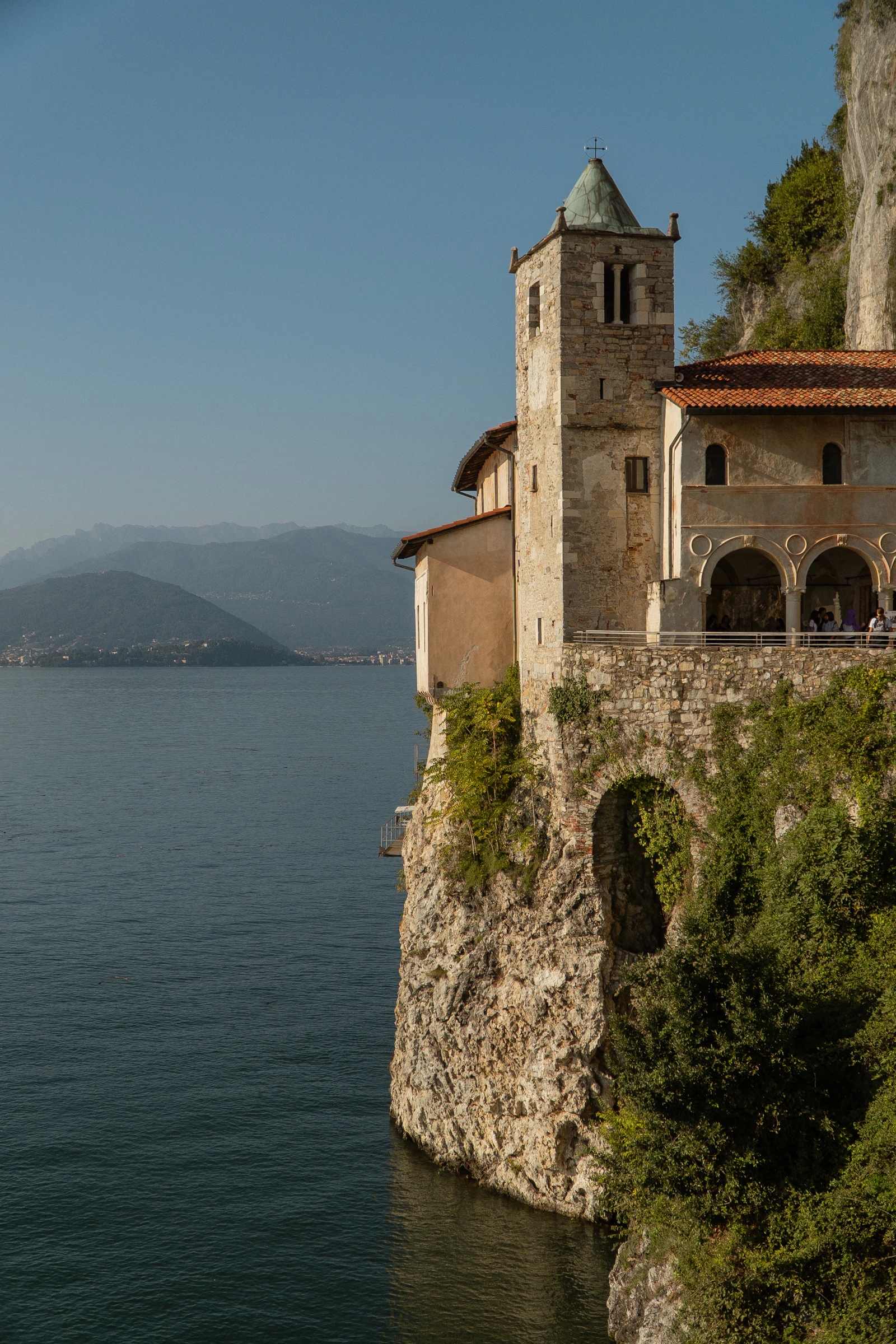 Building on a cliff above Lake Maggiore