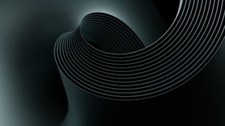 an abstract black and white background with curved lines