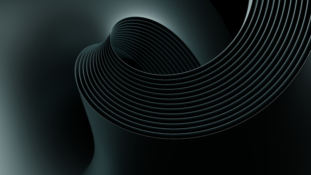 Un fondo abstracto en blanco y negro con líneas curvas