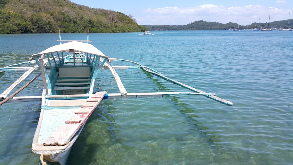 a boat that is sitting in the water