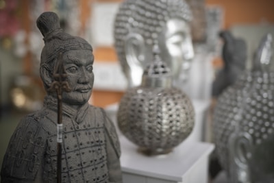 a close up of a statue of a person