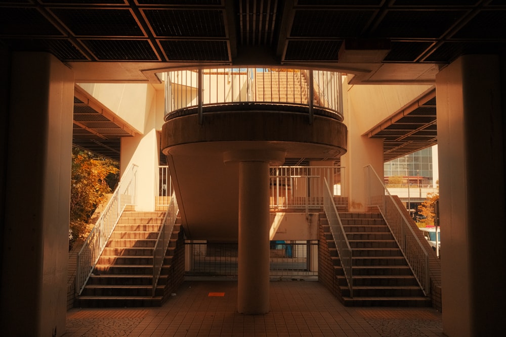 a building with a bunch of stairs in it