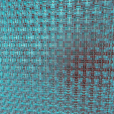 A sleek, futuristic digital grid glowing with electric cyan lines against a deep space blue background, symbolizing advanced technical architecture.