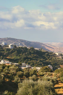 Wide shot of rolling hills with plots marked for Baja California land projects.