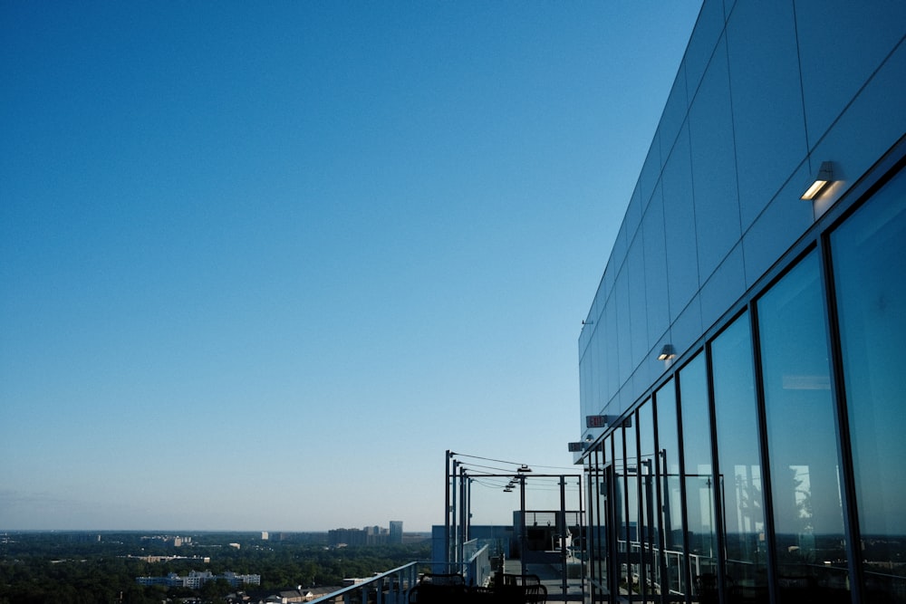 a view of a city from a high rise building