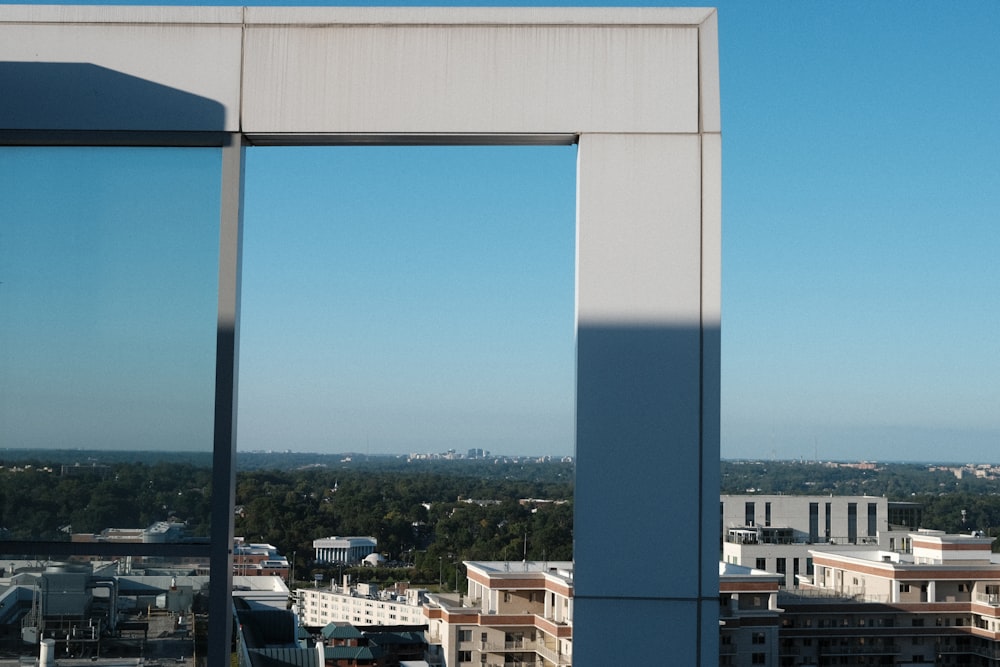 a view of a city from a tall building