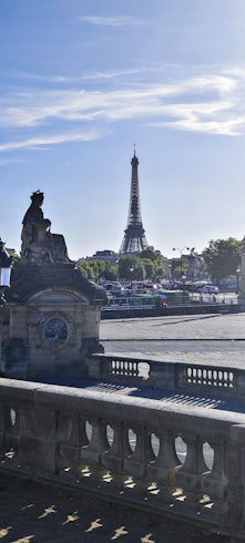the eiffel tower towering over the city of paris