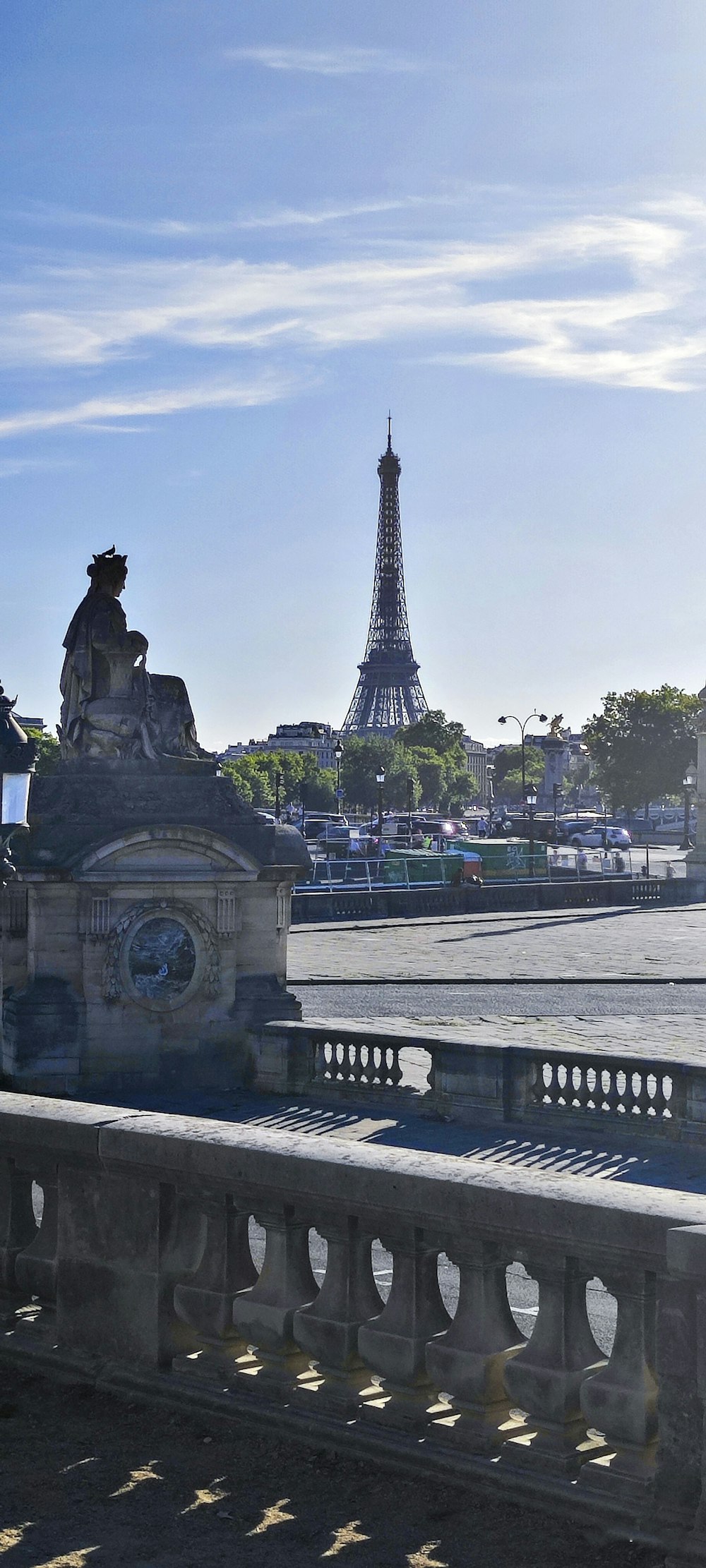 the eiffel tower towering over the city of paris