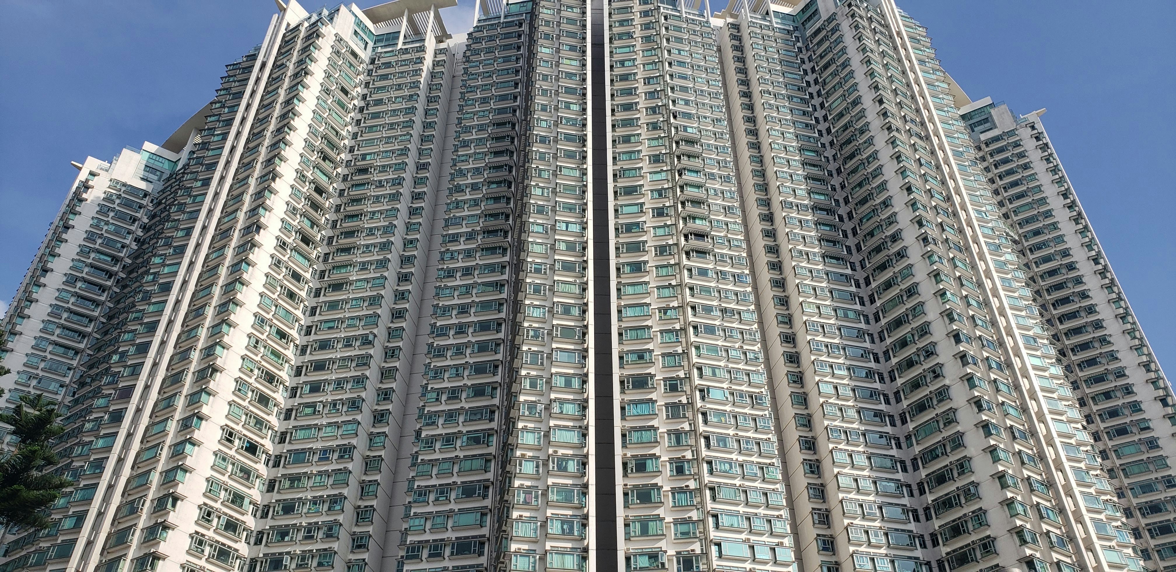 a very tall building with many windows in it