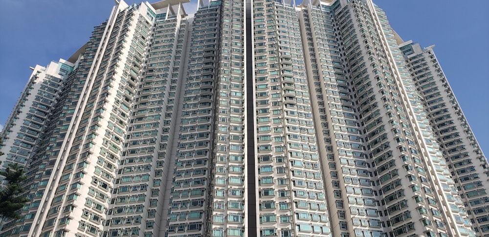 a very tall building with many windows in it