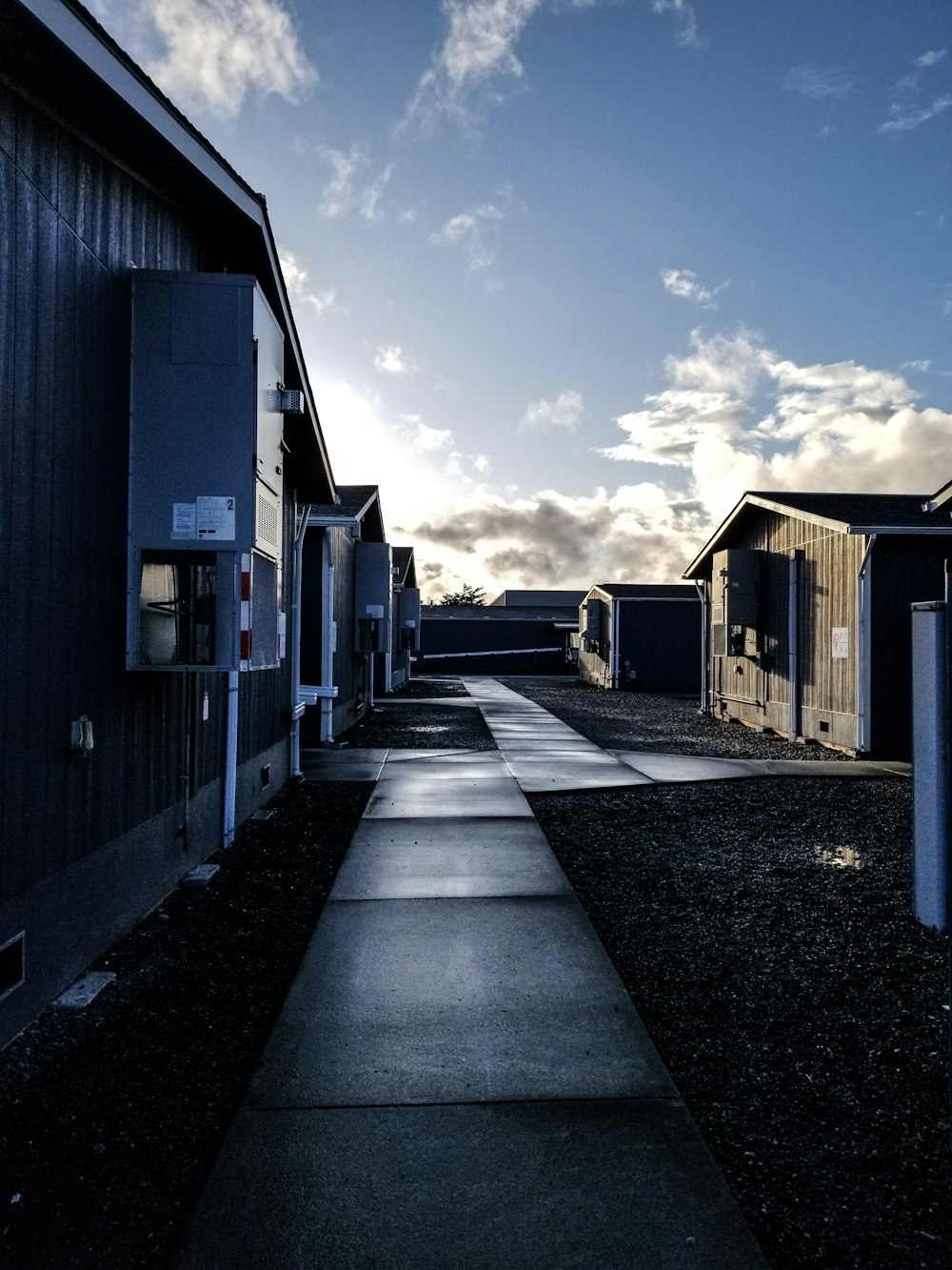 a row of buildings sitting next to each other