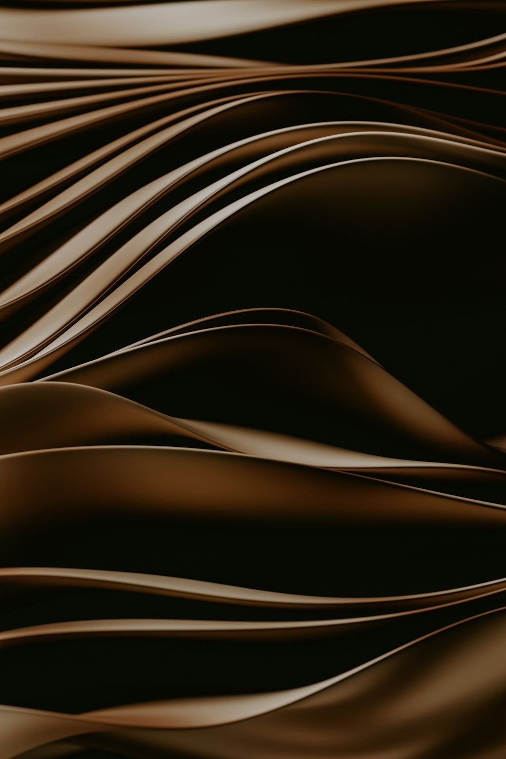 a brown abstract background with wavy lines