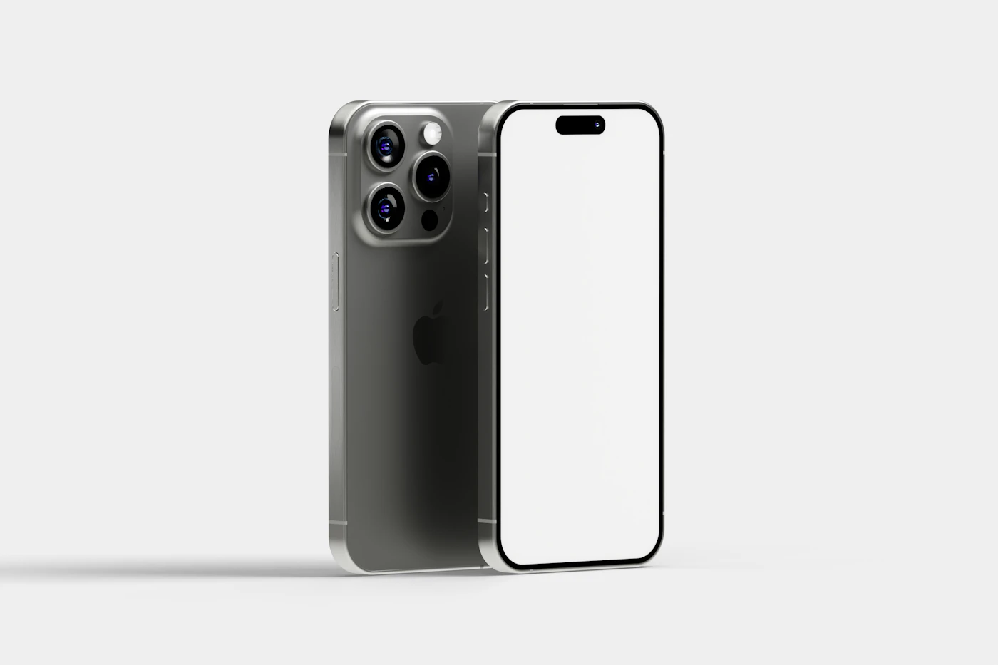 An iPhone shown front and back