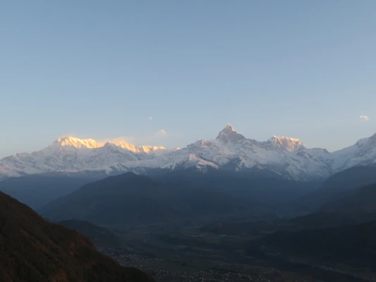 Sarangkot hilltop sunrise panorama Pokhara