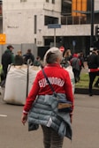 Limited edition Feyenoord jacket laid out on a rustic table.