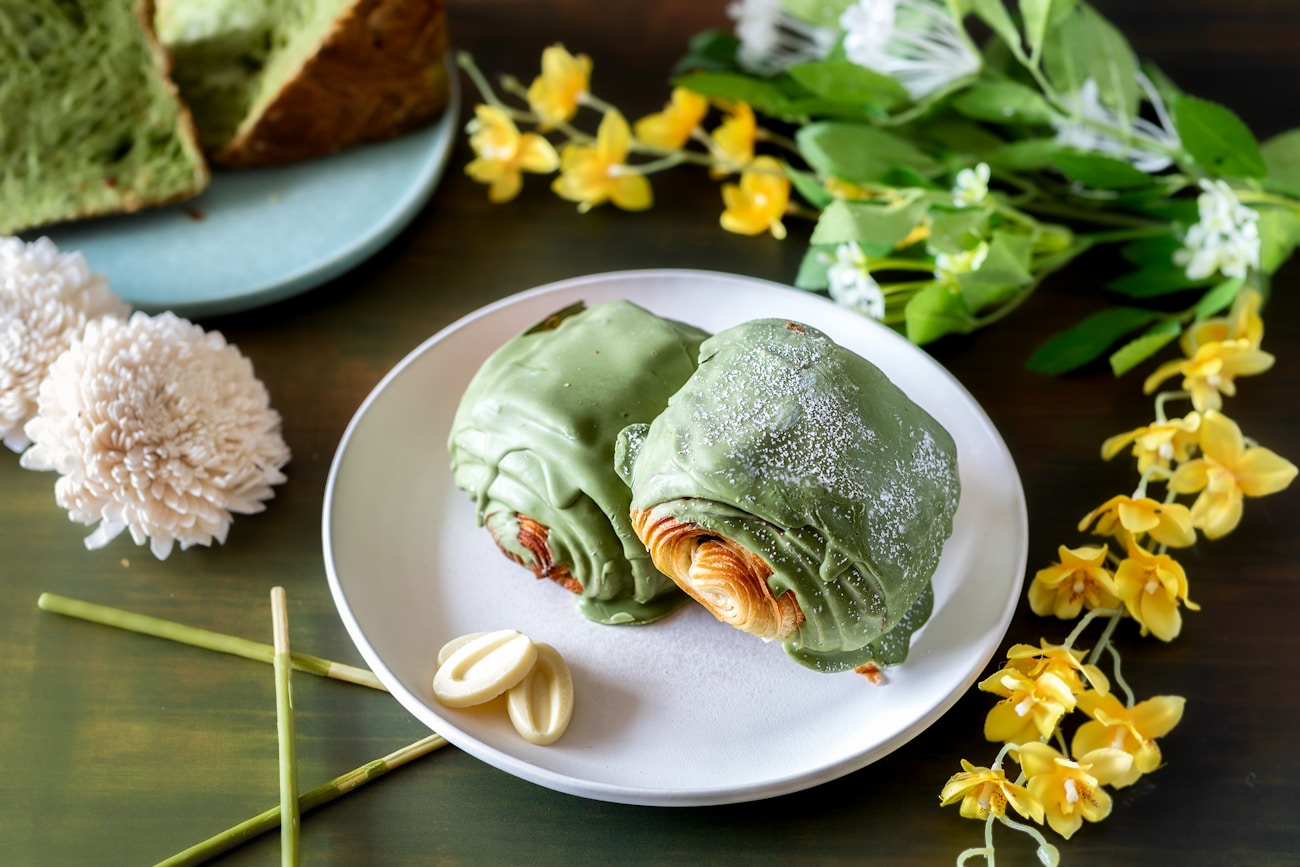 Beautifully styled food photography with artful plating on a clean surface