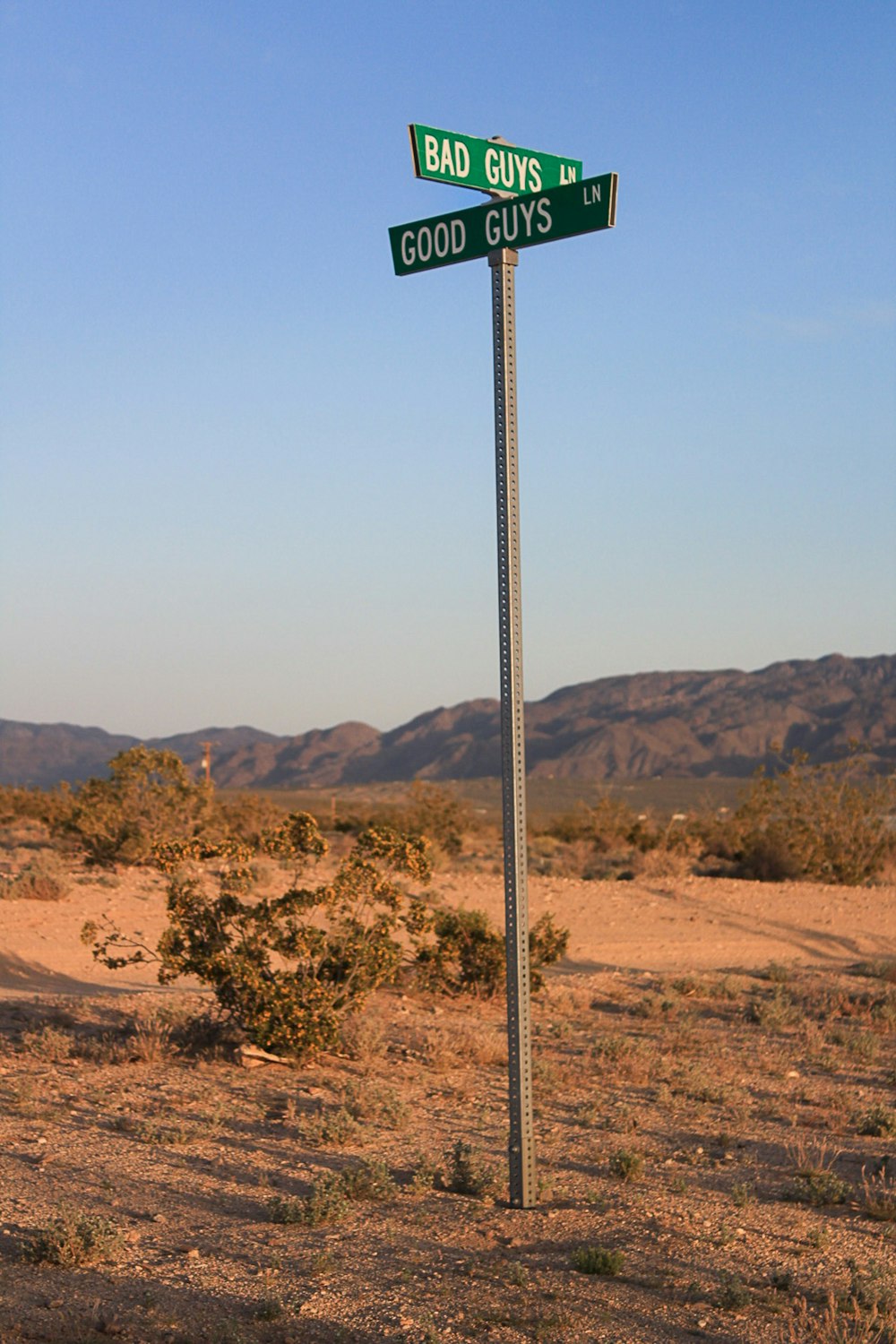 a couple of green street signs sitting on top of a metal pole