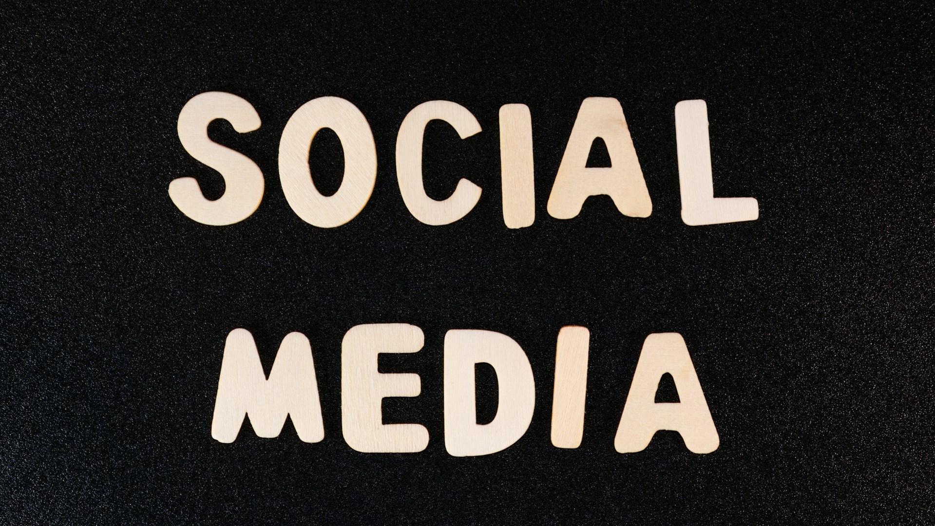 The word social media written in white on a black background representing ZatroX's social media expertise