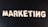 Wooden letters arranged to spell the word 'MARKETING' on a black textured background.