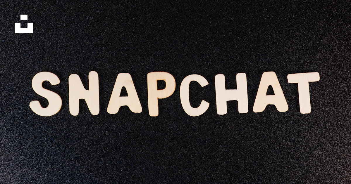 The word snapchat written in white type on a black background photo ...