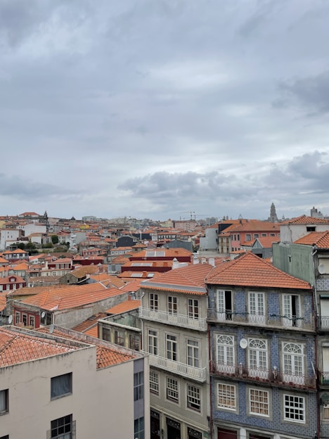 a view of a city from the top of a building