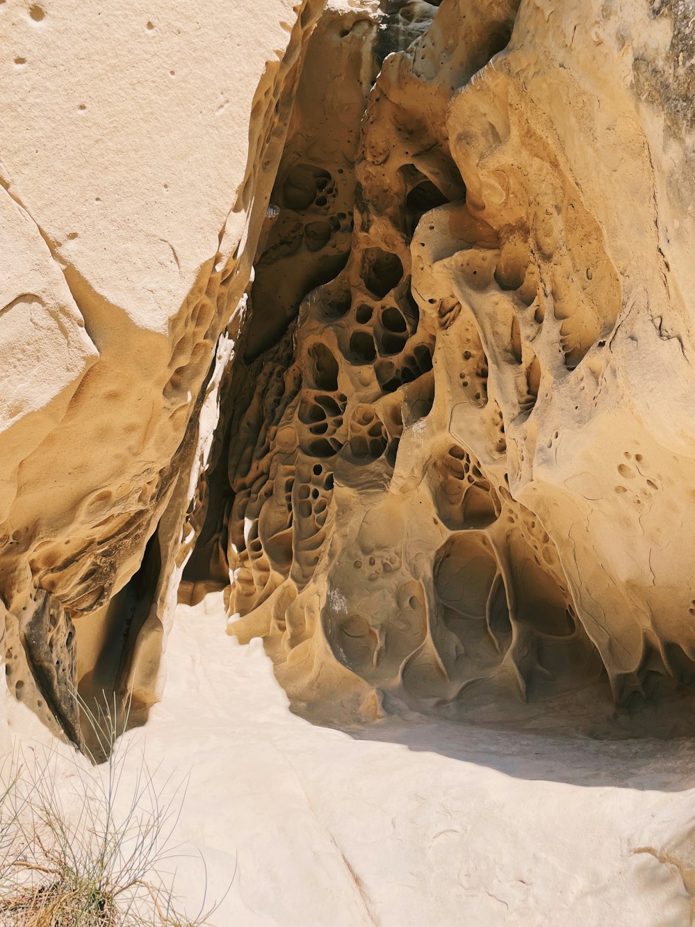 a rock formation in the middle of a desert