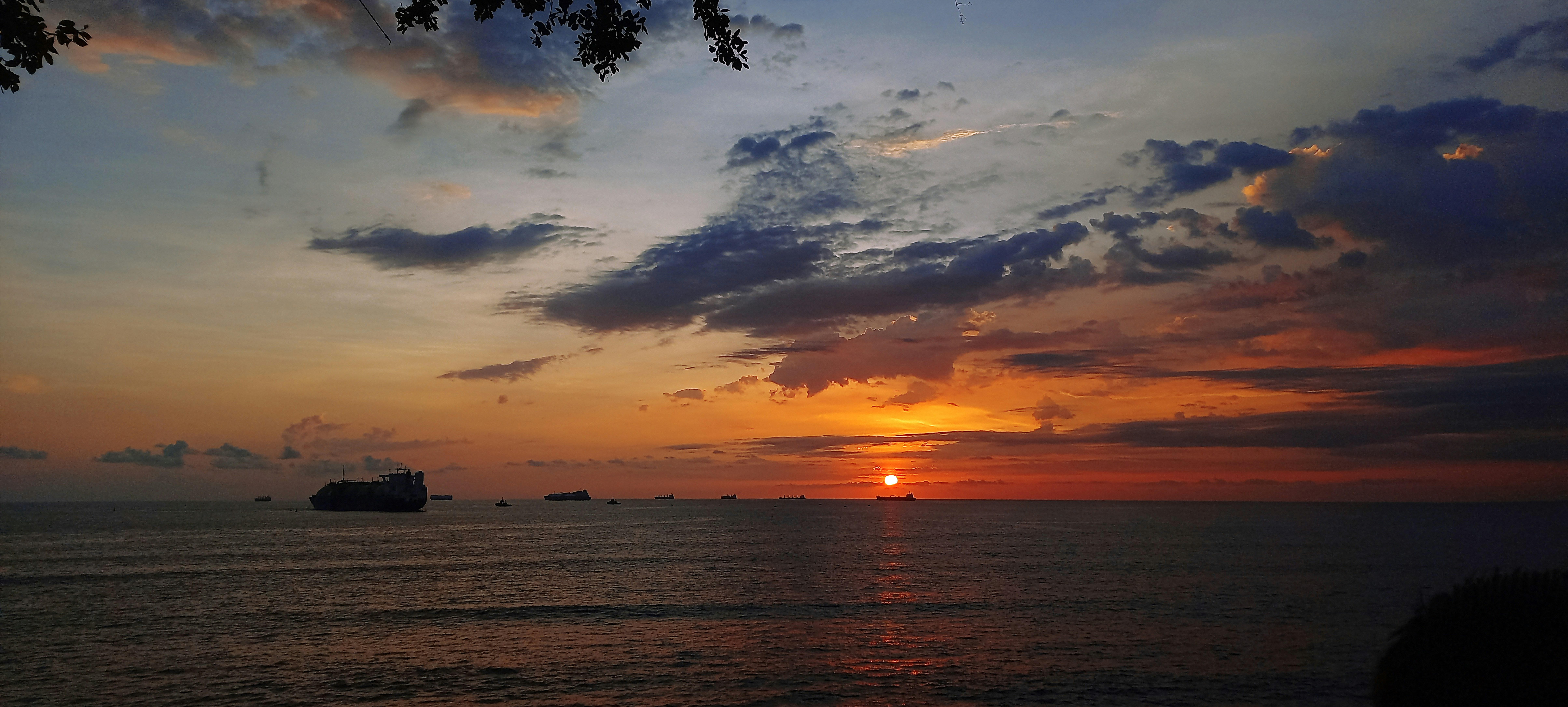 Sunset at Acajutla Port