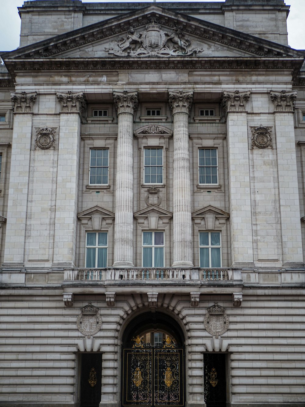 a large building with a clock on the front of it