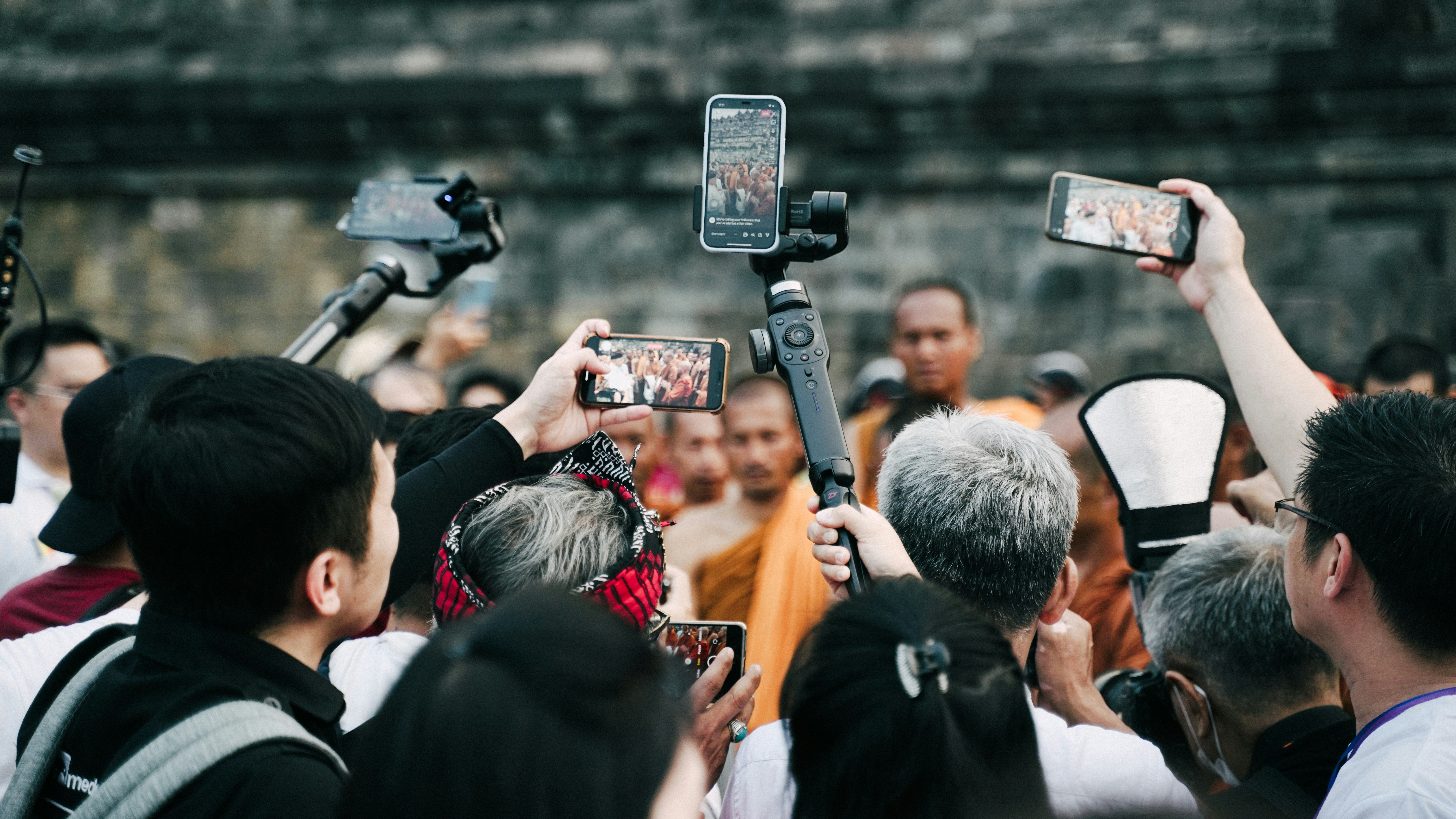 Borobudur temple visitors