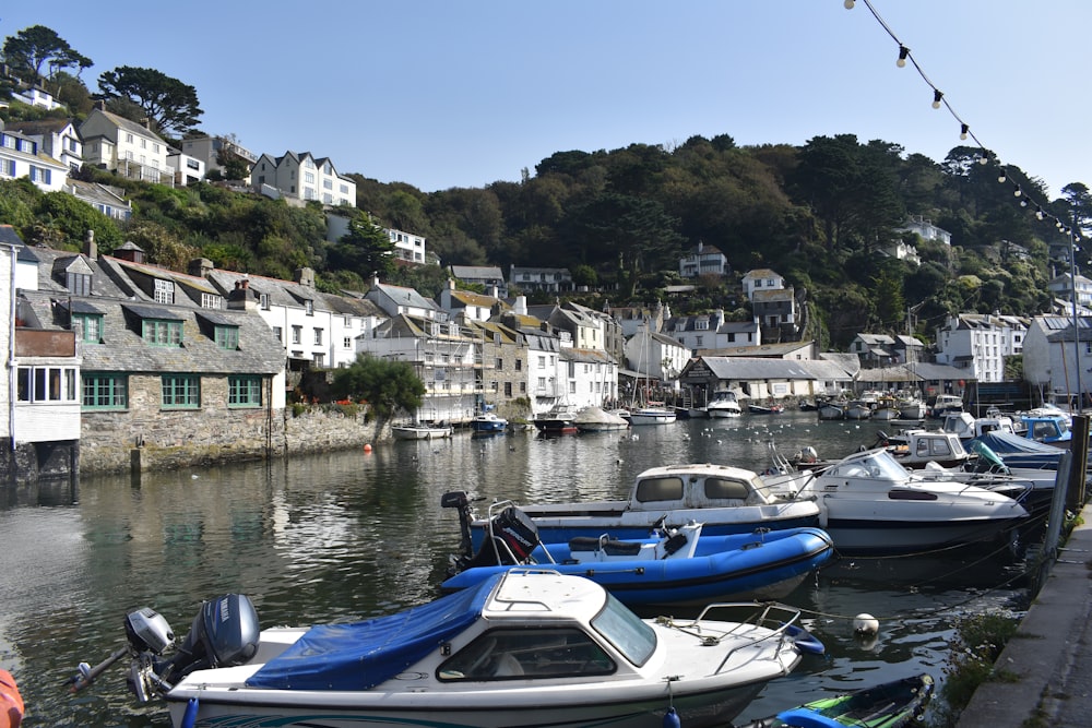 a bunch of boats that are sitting in the water