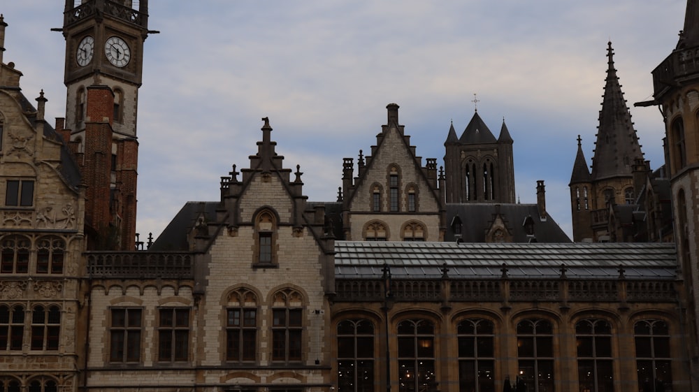 a large building with a clock tower on top of it