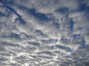 the sky is full of clouds as the sun sets