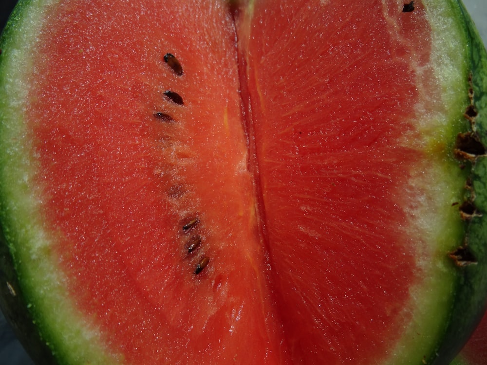 a close up of a slice of watermelon
