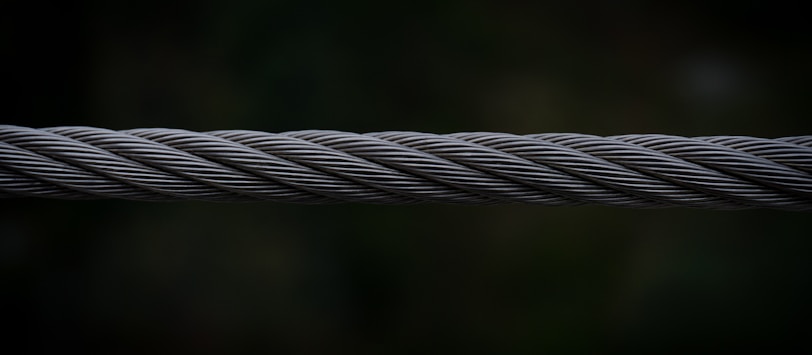 A close-up view of 7-strand AAC conductors.