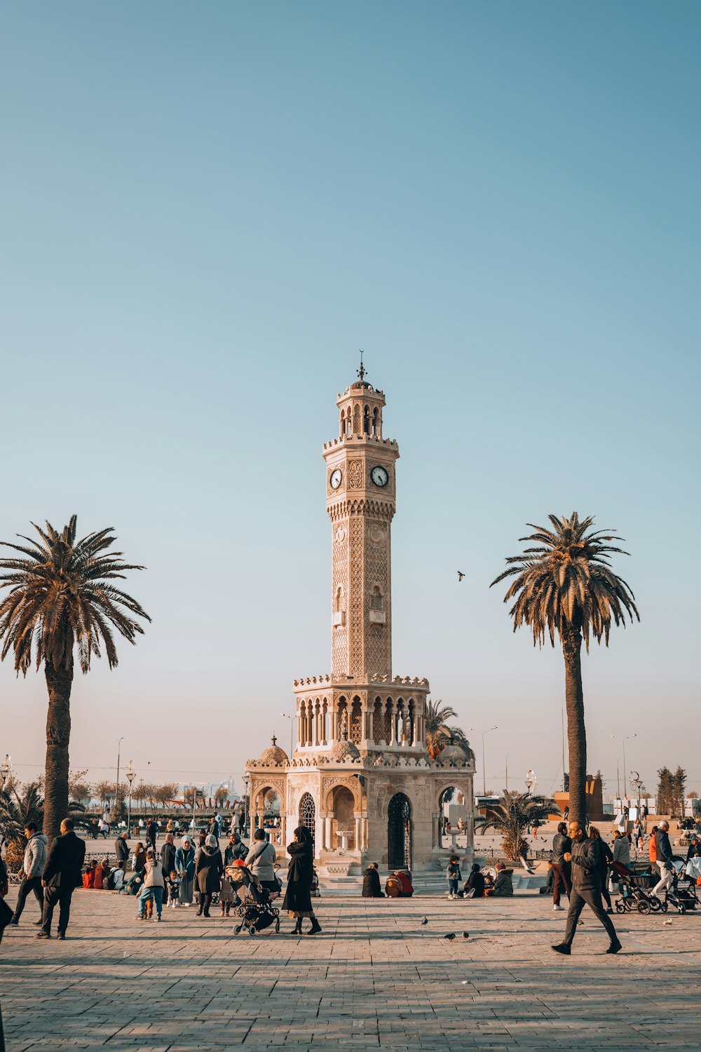 a tall tower with a clock on top of it