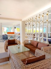 a living room filled with lots of furniture