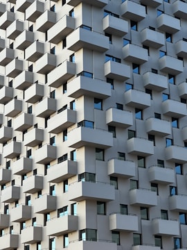 a very tall building with lots of windows