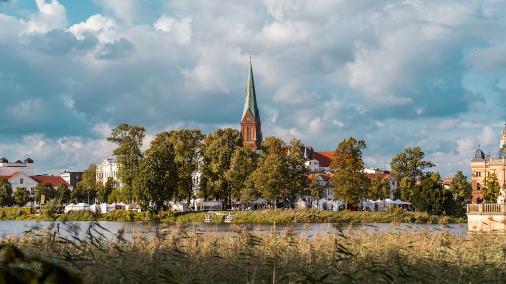 a view of a city from across a river