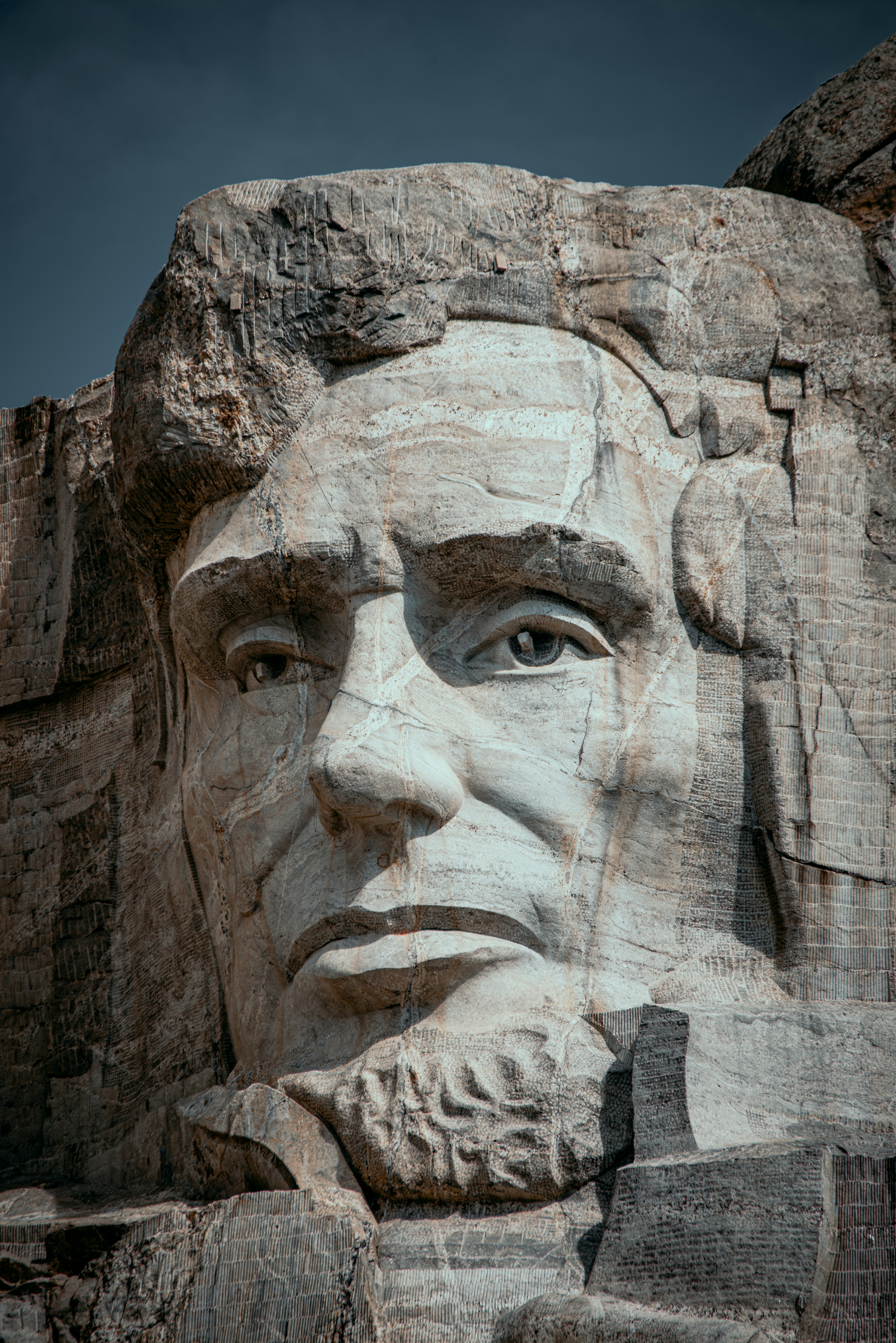 Nahaufnahme einer Statue von Abraham Lincoln